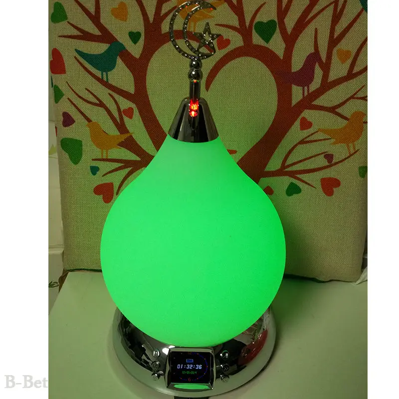 Us 118 74 Digital Quran Lamp With Azan Clock Colorful Led Light Quran Player Fm Radio Quran Free Download English Italian Translator In Mp3 Player - 